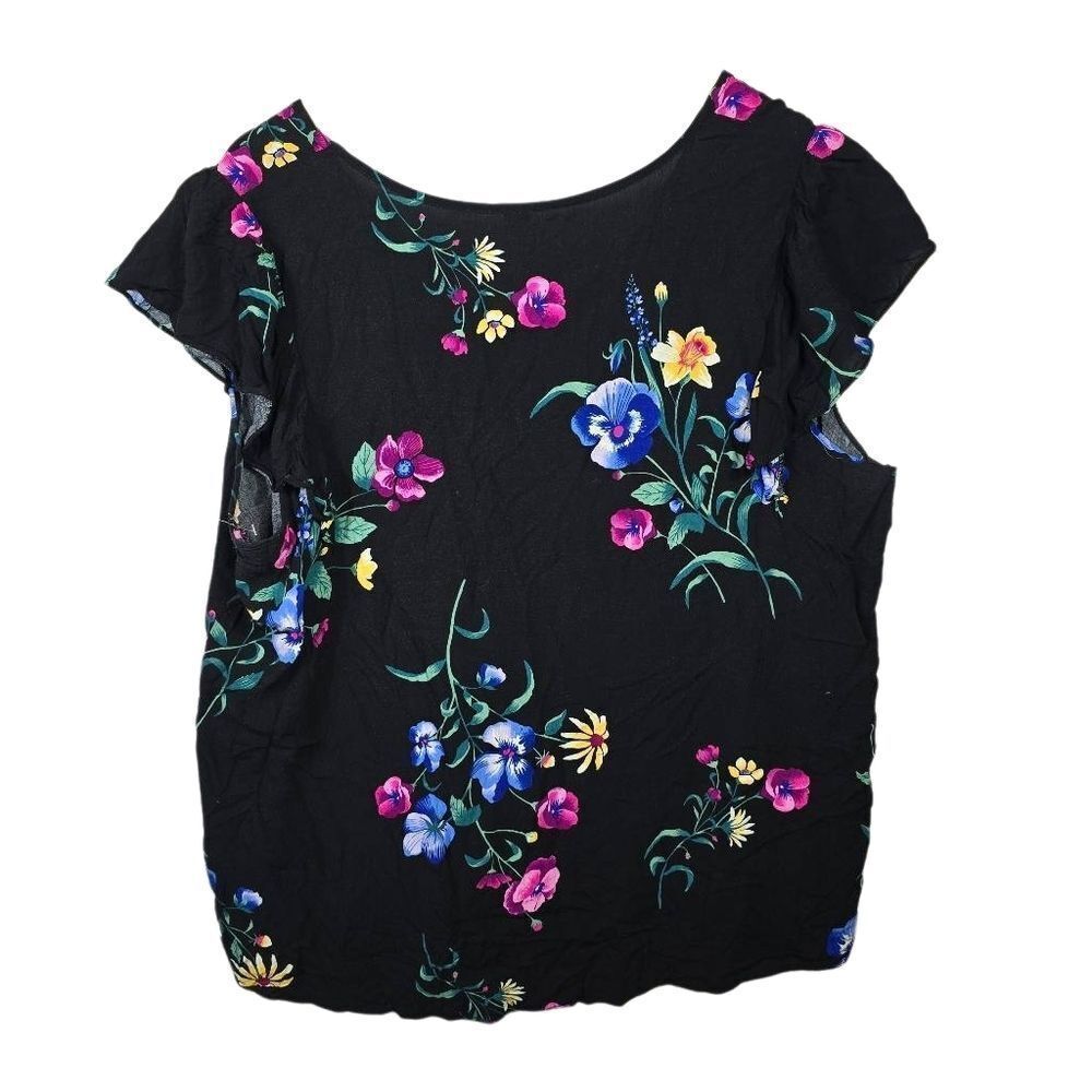 Old Navy Black Floral Blouse - Picture 2 of 8